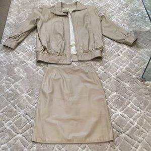 Tan Leather Suit  By Leather Gallery size M